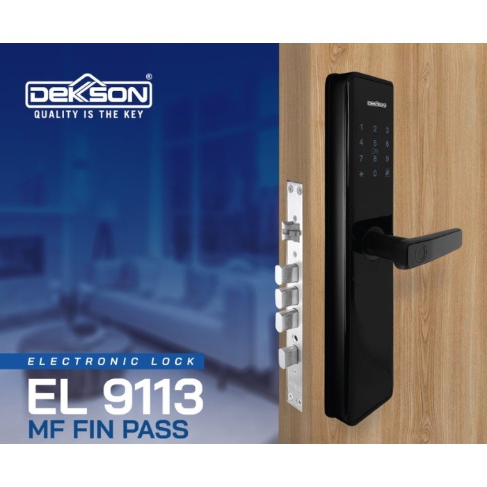 Latin- Dekkson 5601091132 El 9113 Mf Fin Pass Smart Digital Lock Black