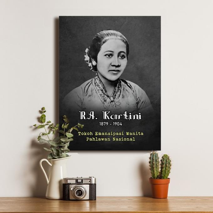 """] Poster Tokoh Nasional RA Kartini Jepara - Dekorasi Hiasan Dinding Kayu