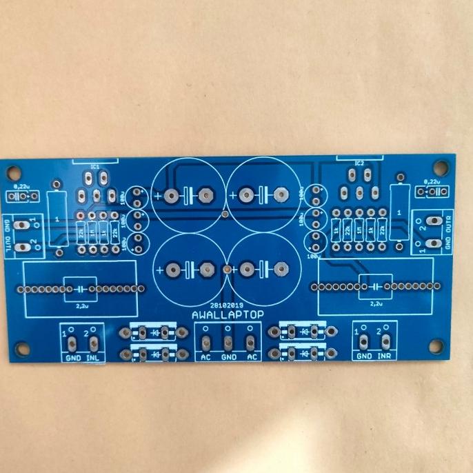 DELLAS pcb LM1875 dg PSU LM 1875 gainclone stereo PCB amplifier bagus