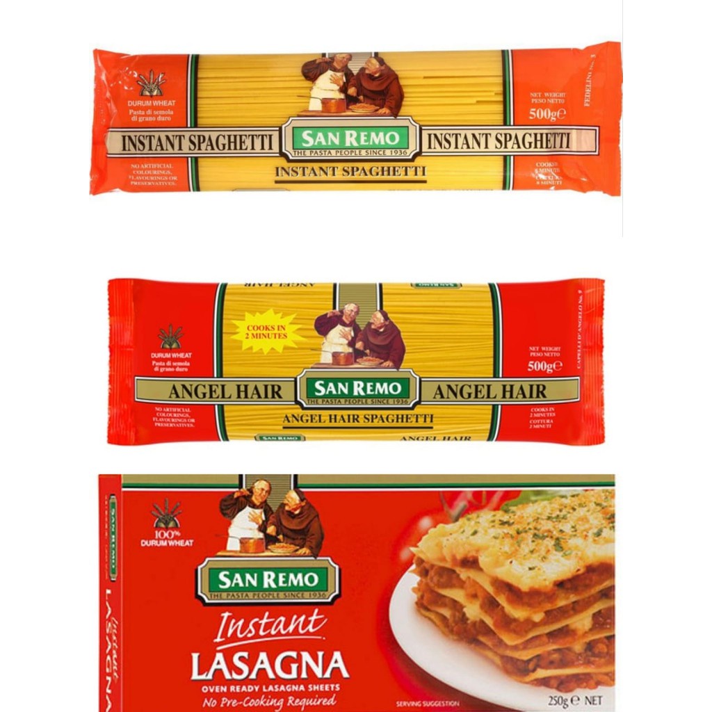 

San Remo Pasta Spaghetti / Angel Hair Spaghetti / Lasagna