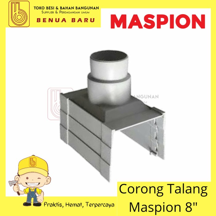 Corong Talang Air 8 Inch Maspion / Corong Talang Kotak 8" Maspion Berkualitas