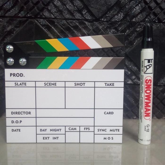 

Clapper Board Movie Slate Ukuran Macro 12,5 X 10 Multicolour Berkualitas