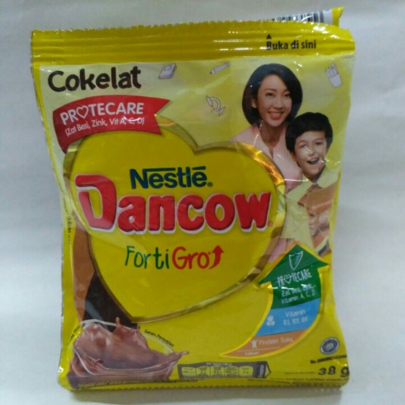 

Nestle Dancow Forti Gro Susu Bubuk Cokelat Instant 1 Pack ( 38 gram x 5 sachet) - SJY Shop Hemat