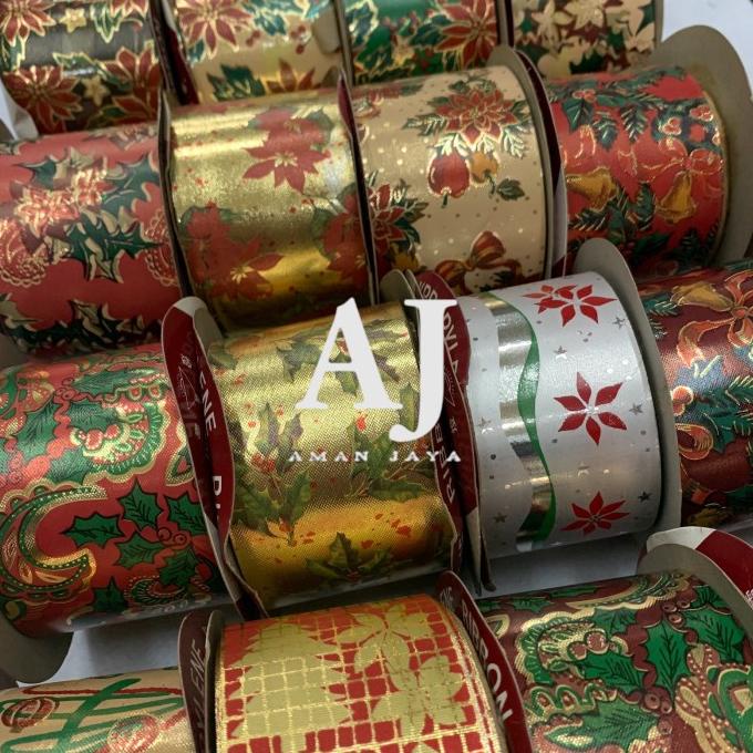 

Produk Unggulan] Pita Kado Natal Motif Merry Christmas Ribbon 2,25 Inch / 5,5 cm