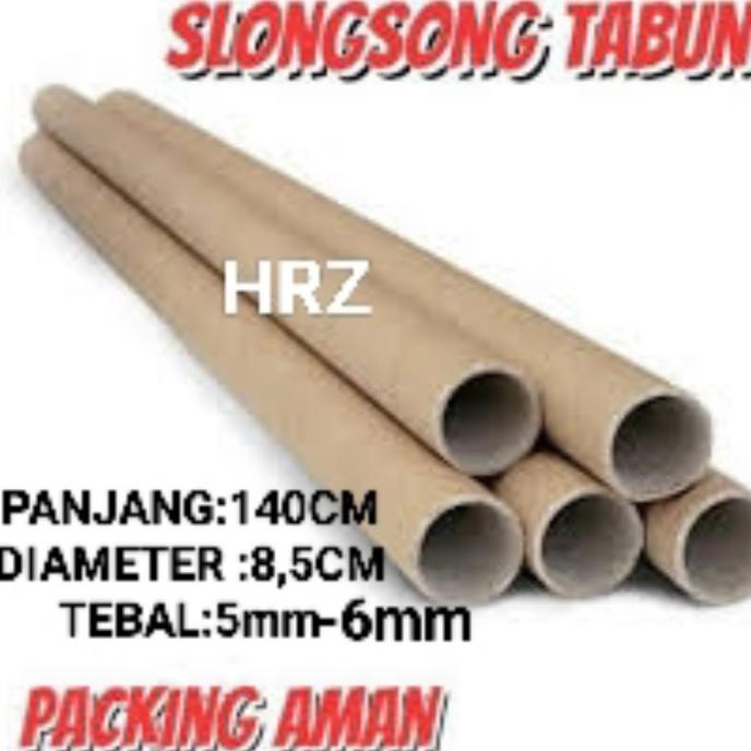 

+++++] Tabung karton paper core cones 140cm selongsong kardus packing.
