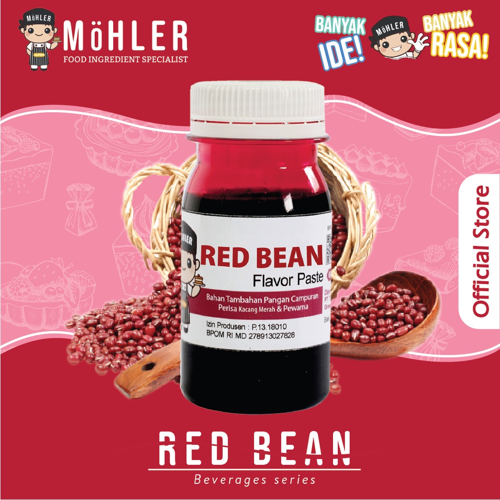 

MOHLER Pasta perisa pewarna KACANG MERAH / RED BEAN