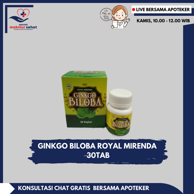GINKGO BILOBA ROYAL MIRENDA 
30 TABLET