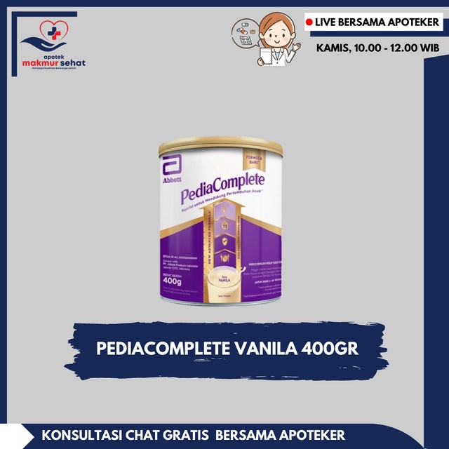 

PEDIACOMPLETE VANILA 400GR - SUSU PERTUMBUHAN ANAK