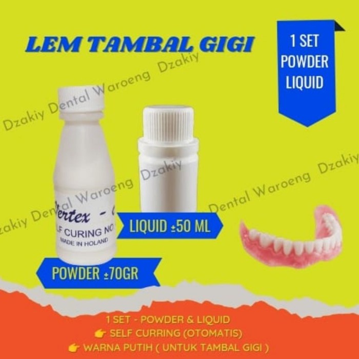 Sale Lem Tambal Gigi Tahan Lama Permanen Serbuk Lem Tambal Gigi Palsu Patah /PEREKAT GIGI