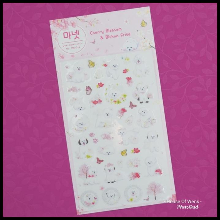 

GRATIS ONGKIR CHERRY BLOSSOM & BICHON FRISE DECO STICKERS - STICKER ANAK LUCU !!