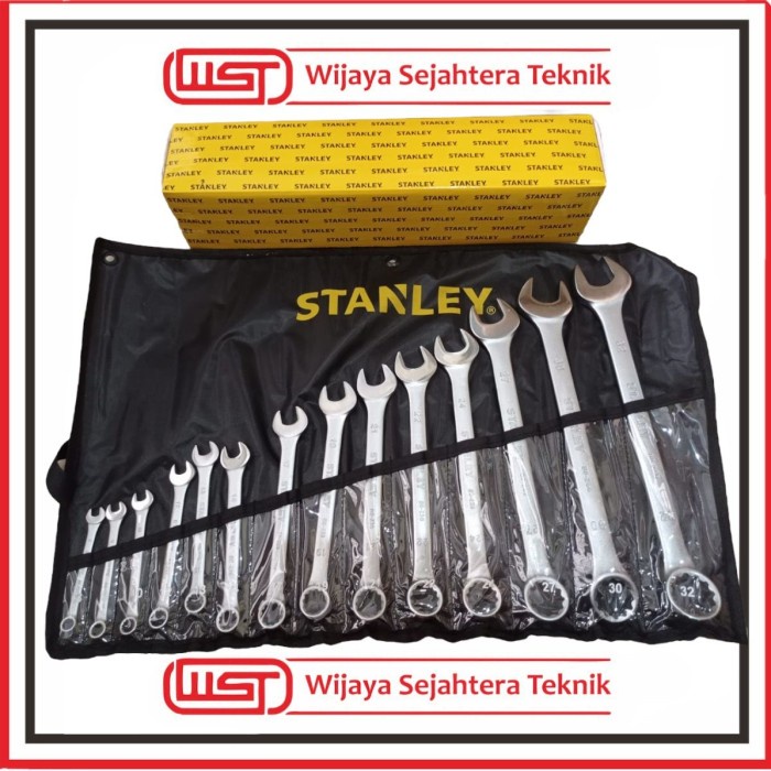 ✅Ori Stanley Kunci Ring Pas Set 14Pcs 8-32 Mm 14Pcs Ring Pas Set Stanley Terbaru