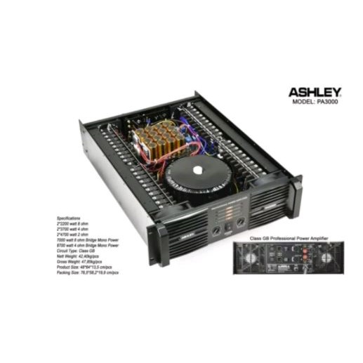 Power Ashley 2 channel Class GB PA3000 PA 3000 PA-3000 Original