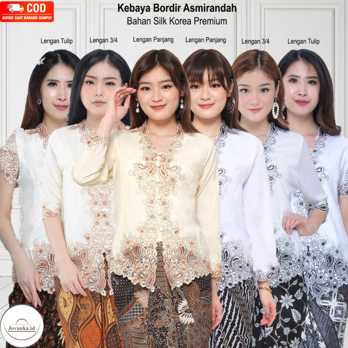Atasan Kebaya Bordir Modern Lengan PendekKebaya Wisuda Acara Pesta