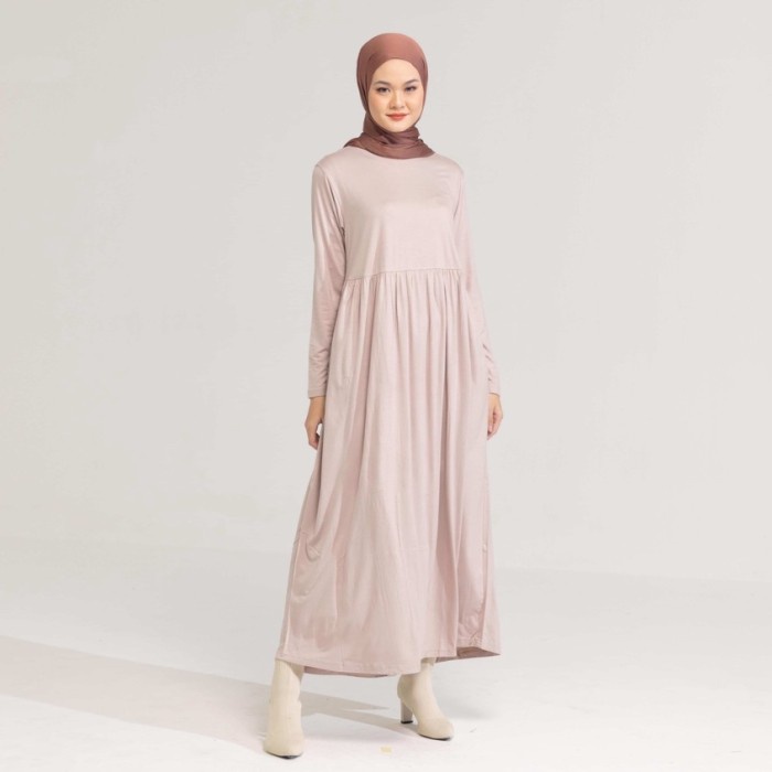 Inner Dress Muslim Dauky Inner Dress Laudya Gamis Polos bahan kaos