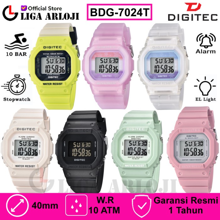 Digitec DG-7024T - Jam Tangan Wanita - Digital Rubber Original