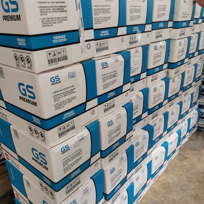 Accu Gs Astra N200 12V 200Ah Battery Genset Kapal Truck + Air zuur