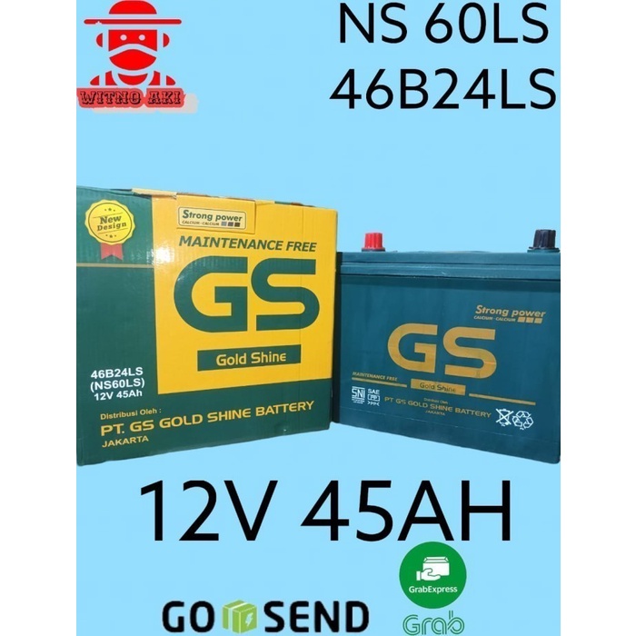 Aki Mobil Mitsubishi Grandis Gs Mf Ns60Ls 12V45Ah 46B24Ls Kode Hm124