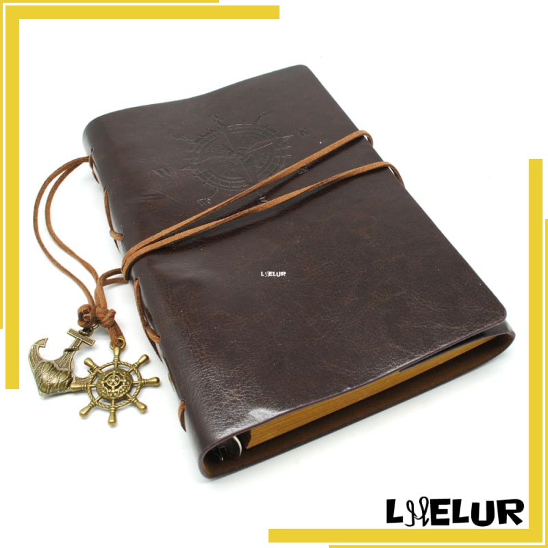 

Buku Catatan Harian Binder Kuliah Kulit Retro Pirate Daily Notebook 8005