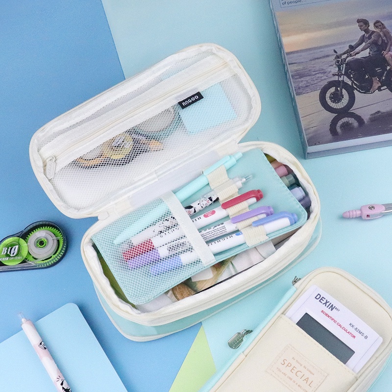 

Kawaii Pencil Case Korean Pouch for Girls Large Capacity Pen Box Organizer School Supplies Office Accessories Stationery Bag