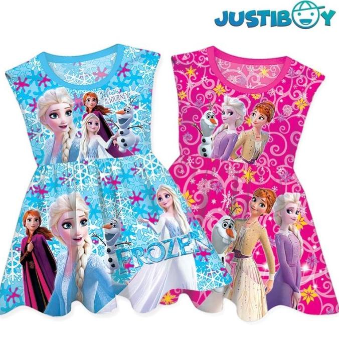 Melatistore_05 Daster Anak Frozen Perempuan Umur 1- 9 Tahun Gambar Full Printing Berkualitas