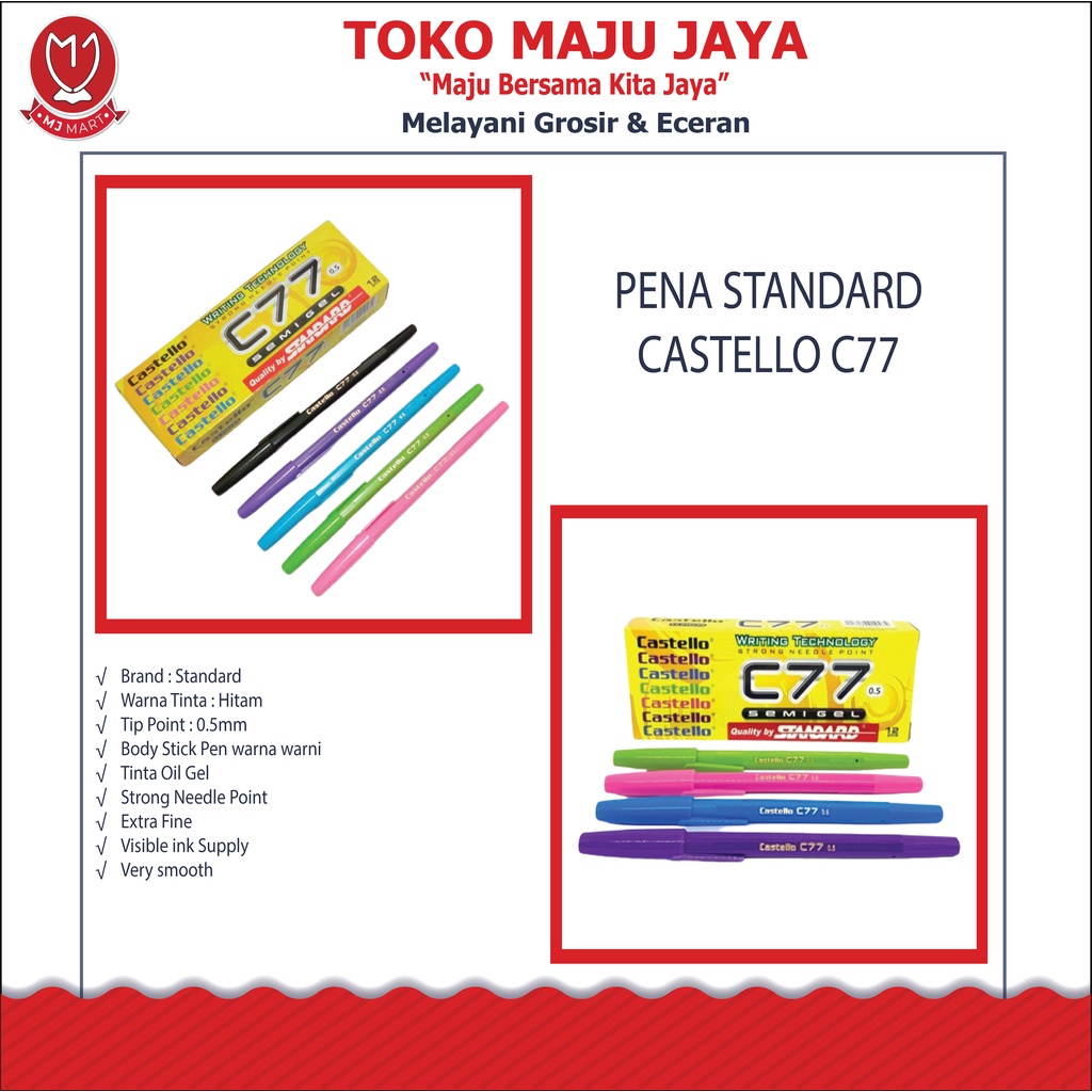 PENA STANDARD CASTELLO C77/C88 HITAM