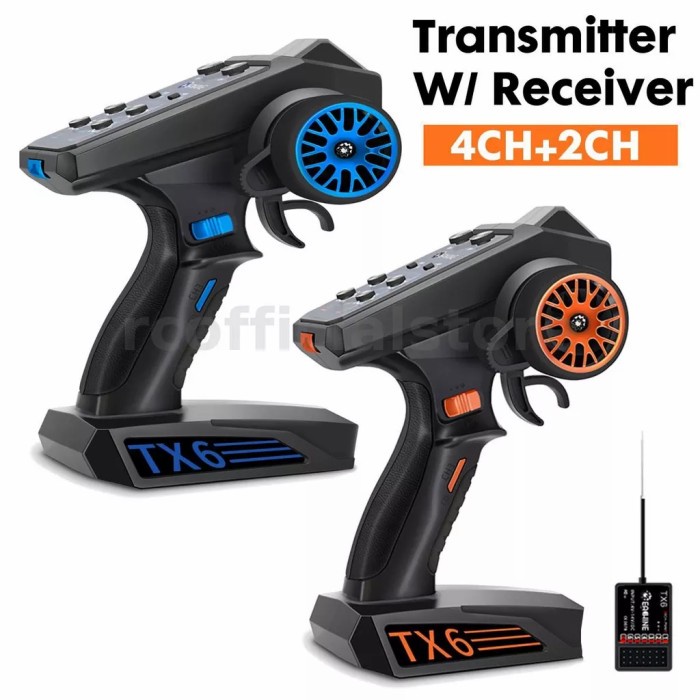 Terlaris Remot Rc Eachine Tx6 Transmitter 4Ch + 2Ch 2.4G