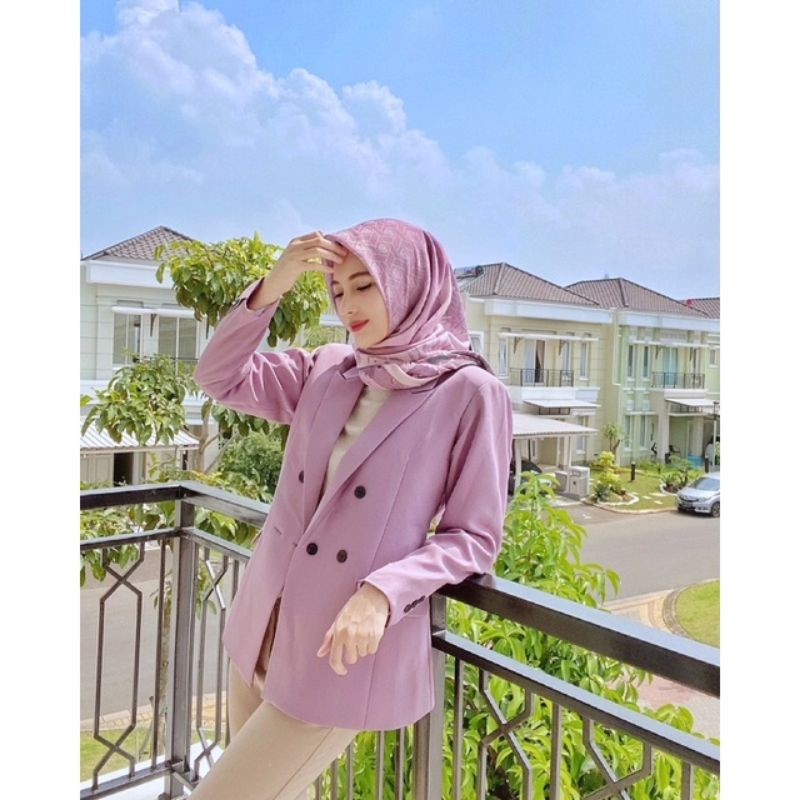 Setelan Blazer Wanita 1 Set  Terbaru 2023 Jas Kantor Bleser Jumbo Perempuan Muslimah Korea Ld 120 On