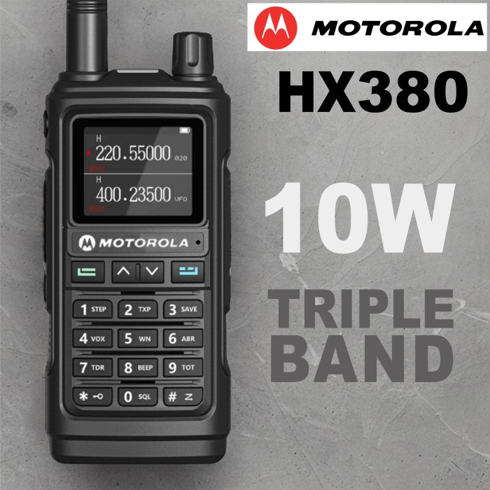 Ht Hx380 Walkie Talkie Moto Hx 380 Power 10 Watt U/V Murah