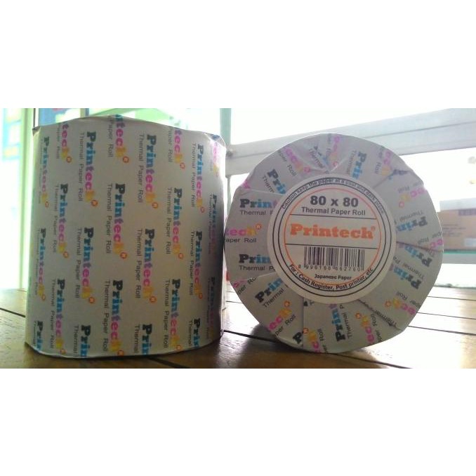 

Kertas Kasir Thermal Ukuran 80X80 Mm-Printech /Paket 1 Slop/10 Roll