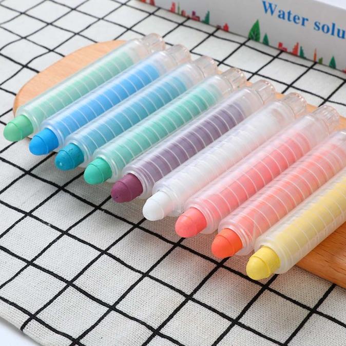 

yang dicari] 12 Pcs Water Based Chalk / Kapur Papan Tulis Anak Tanpa Debu Warna