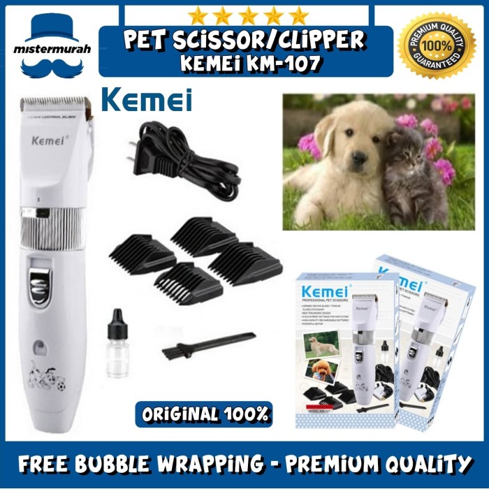 alat cukur rambut Alat Cukur / Shaver Bulu Hewan Binatang Anjing Kucing Kemei KM-107(D8J2) alat cuku