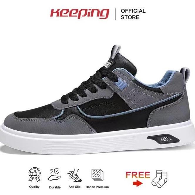 Keeping Sepatu Sneakers Pria Sepatu Cowok Keren Hitam Ksr116 Coolpeoplestyle