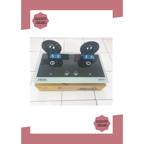 Kompor Tanam Kaca Progas Elegan 2 Tungku