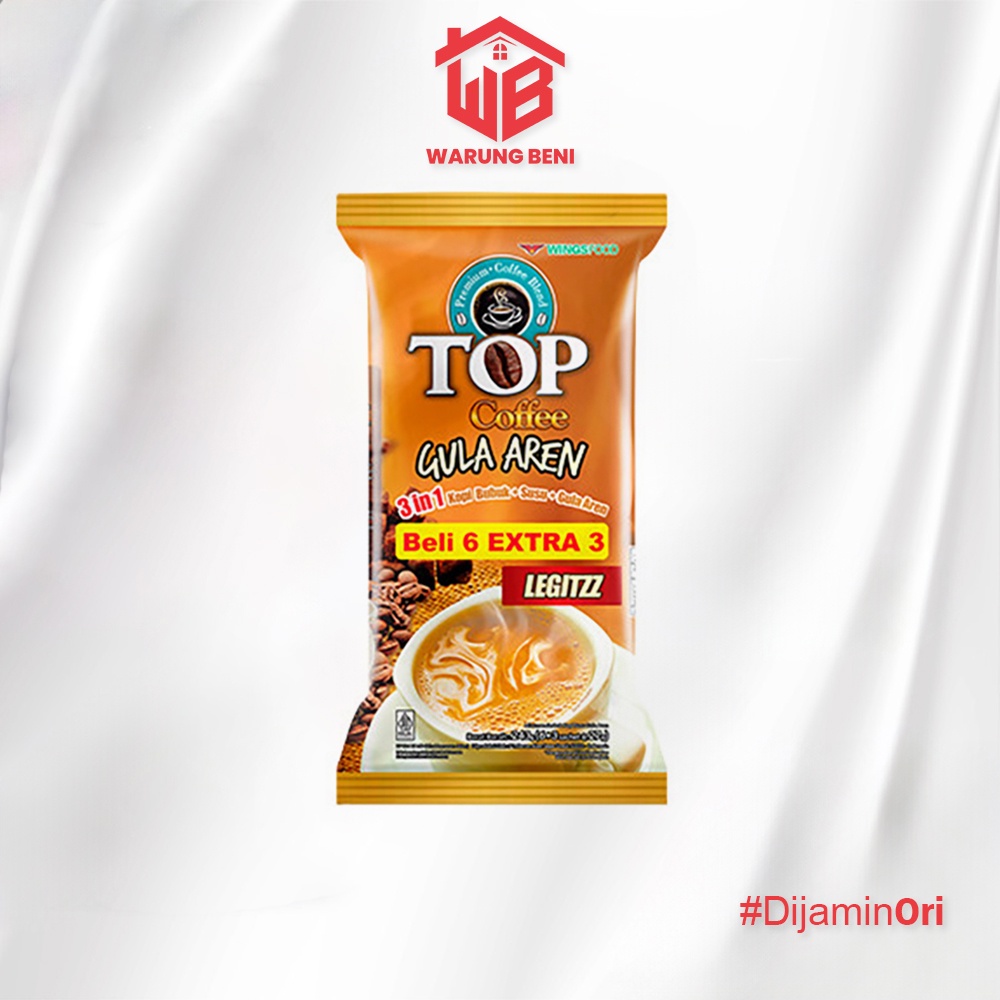 

Top Coffee Kopi Instan Susu Gula Aren Tubruk 3in1 27 gr x 9 pcs