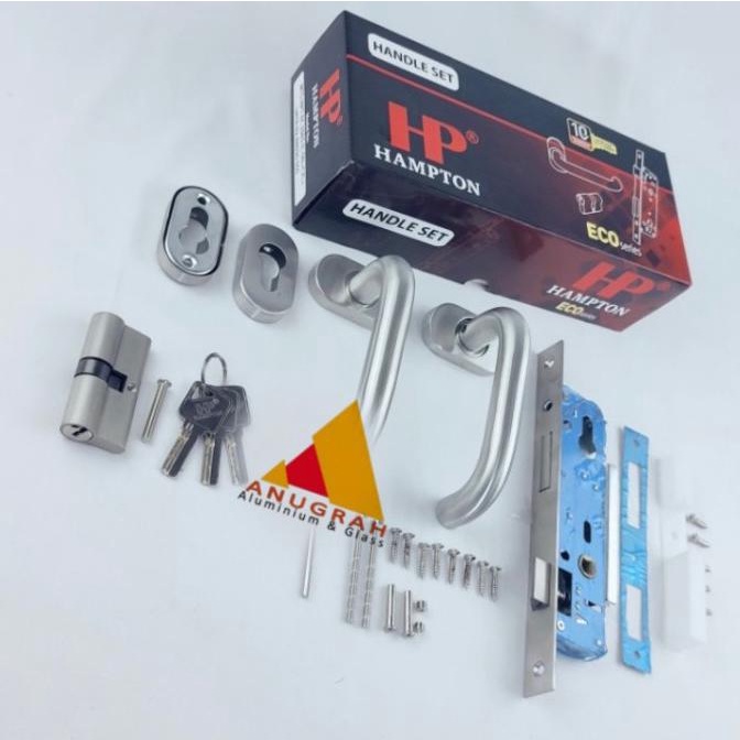 /////] Kunci + Handle Hampton Komplit Set Pintu Aluminium