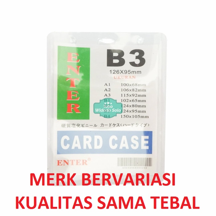

Plastik ID Card Case Enter B3 Name Card Name Tag Portrait 1 Buah