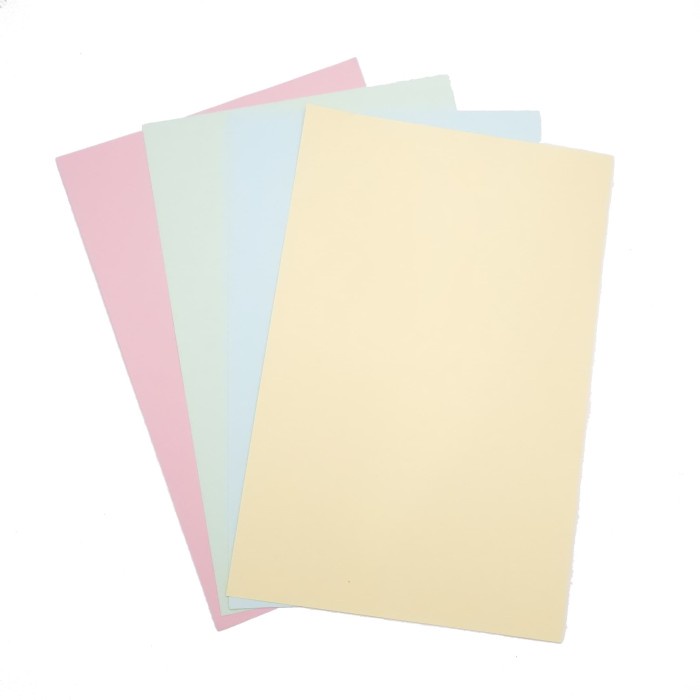 

Kertas Cover Folio Warna Muda Biru Hijau Kuning Pink BC Indah 1 Lembar