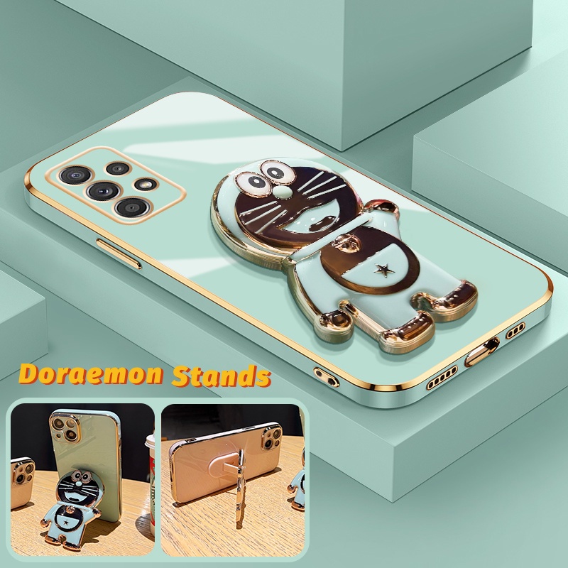 Case Ponsel untuk Samsung A52 5G A52s 5G A51 M40s M51 Case gambar Doraemon lucu HP lipat lapisan des