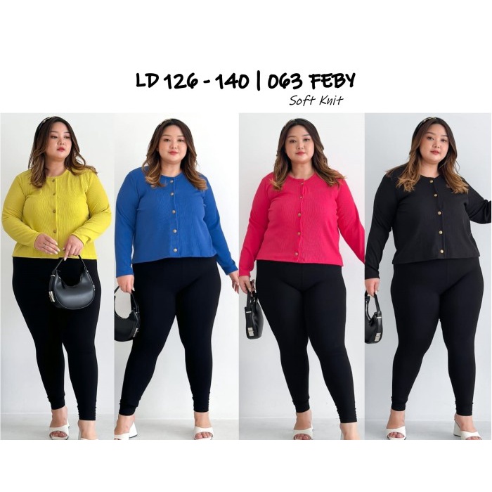 Cardigan Bigsize Jumbo 063 Feby Outer Big Size Wanita Xxxl