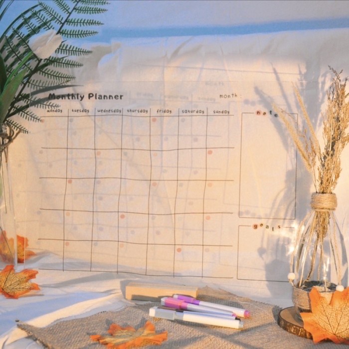 

Promo Acrylic Planner A3 Monthly Bver Korean Aesthetic Cute Ins Terbaru