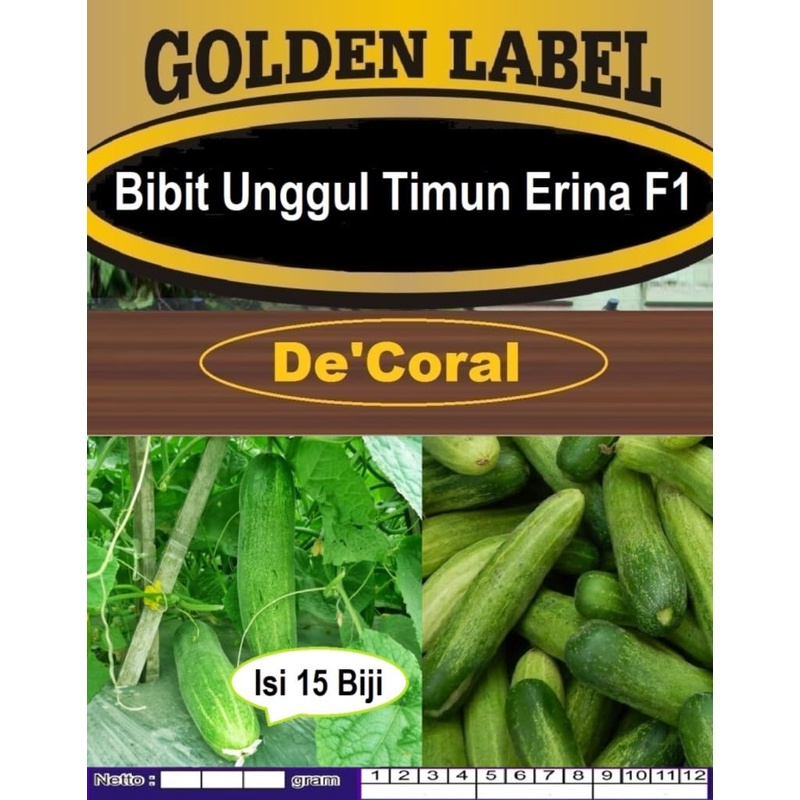 Bibit Unggul Timun Erina F1 | Biji Bibit Ketimun Erina F1