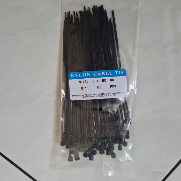 

Kabel ties 3mm*15cm - cable ties - nylon cable tie hitam