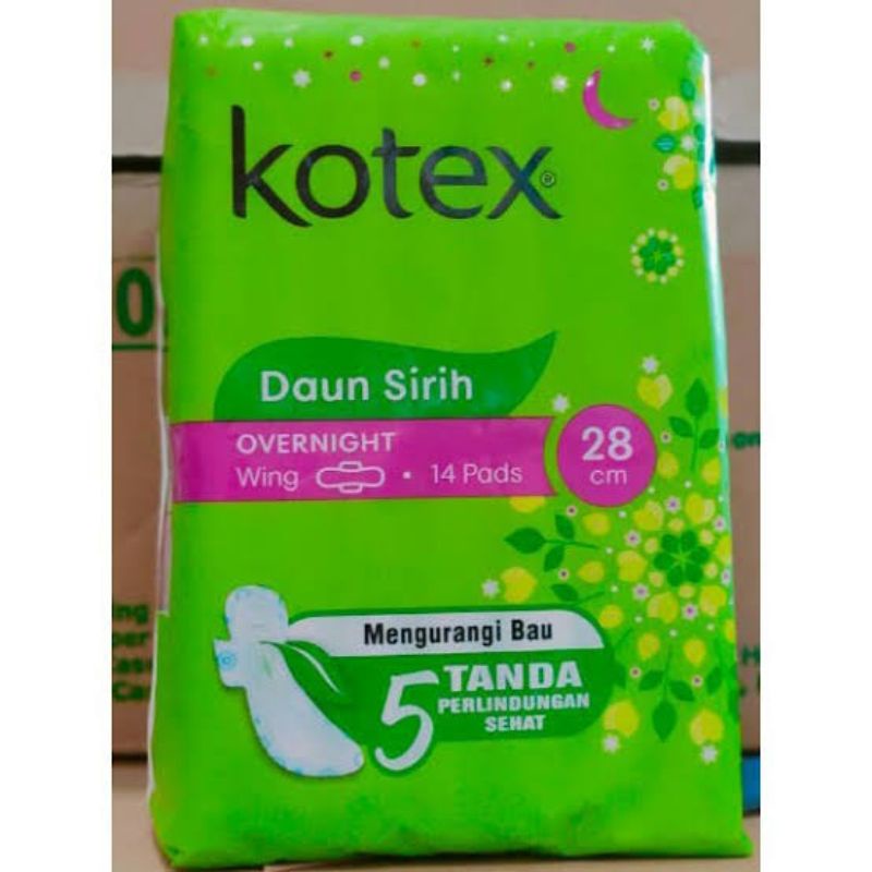 kotex Overnight Daun sirih 28cm