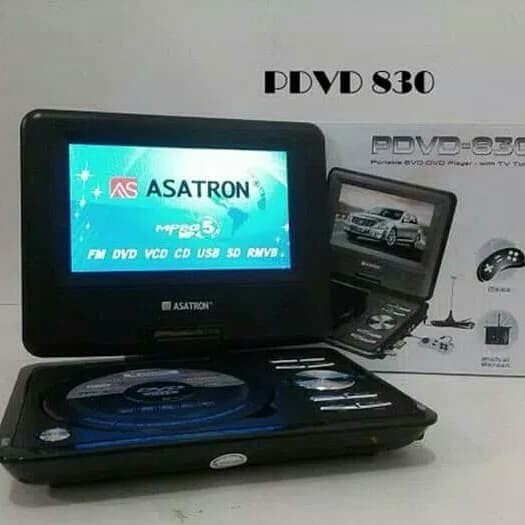 {NurulShop} Portable 7 Asatron PDVD-830 DVD player TV 3D Diskon