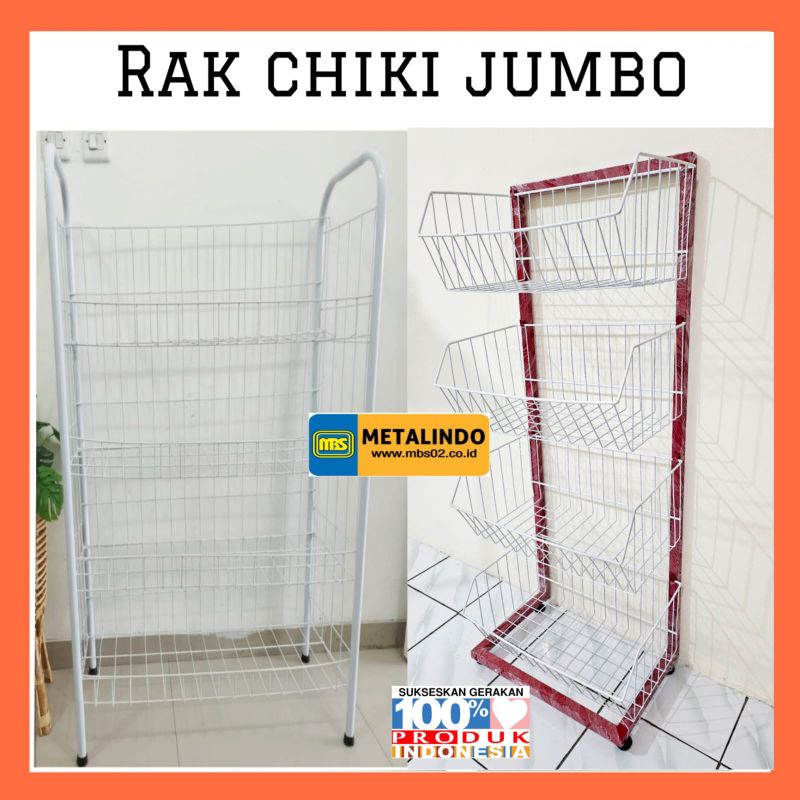 Rak chiki MBS rak jajanan warung rak display serbaguna