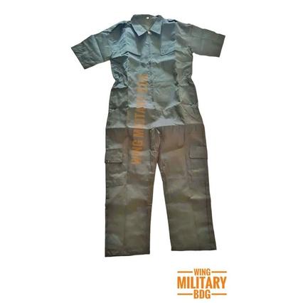 Terbaik Wearpack lengan pendek / Katelpak lengan pendek/ Coverall seragam bengkel lengan pendek 