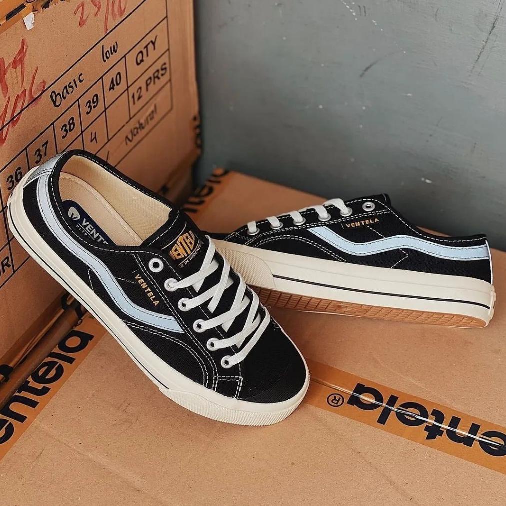 Cod New Sale Dan DiskonSepatu Ventela Public Low Black Natural Sepatu Ventela Public High Black Natu