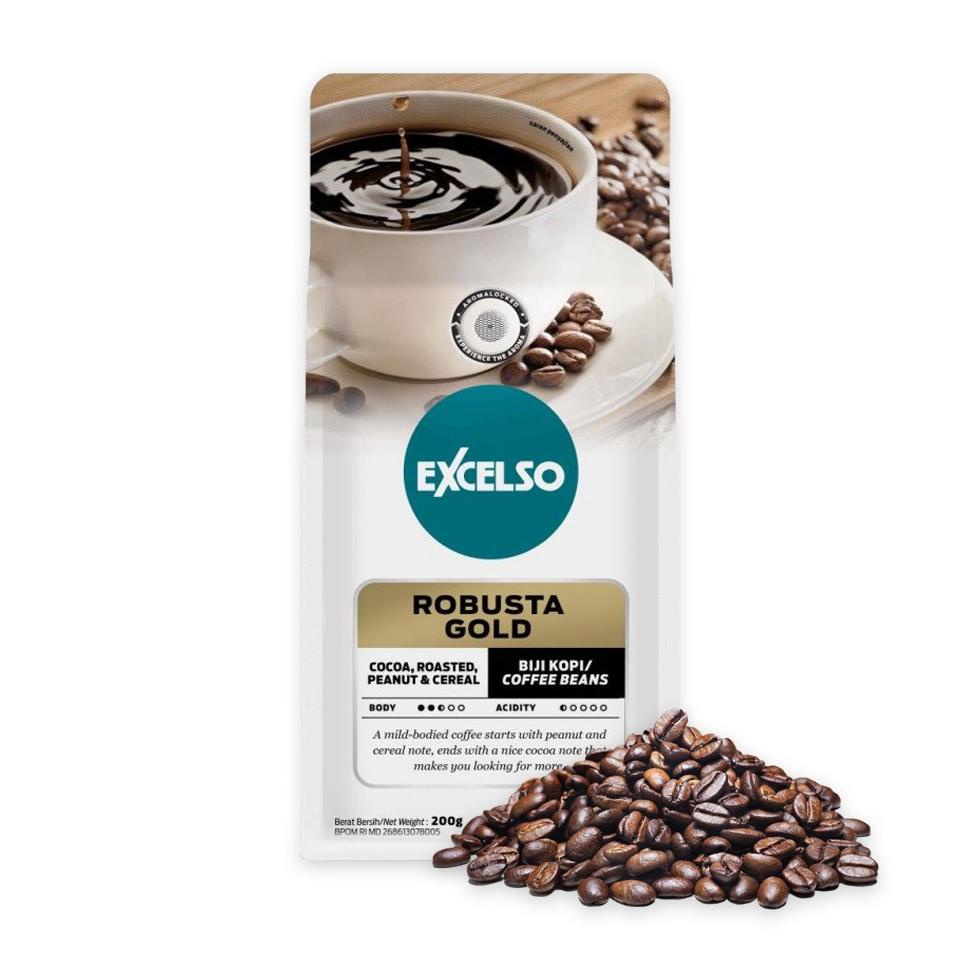 

Miliki - KOPI EXCELSO ROBUSTA GOLD Isi 200Gr Bubuk & Biji Original