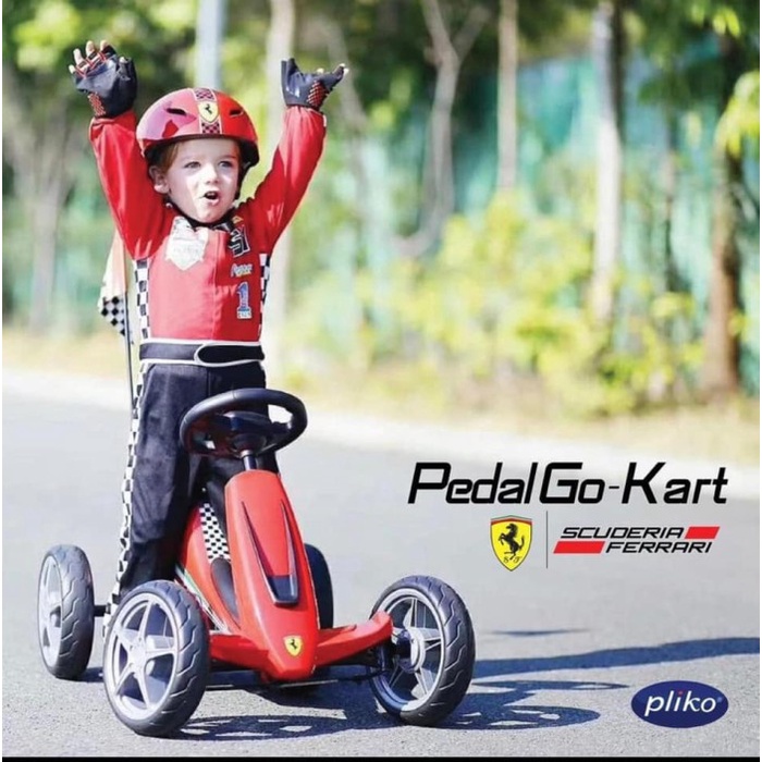 Pliko Ride On 820 Ferrari Scuderia Gokart Mobil Go-Kart Pedal Wkj