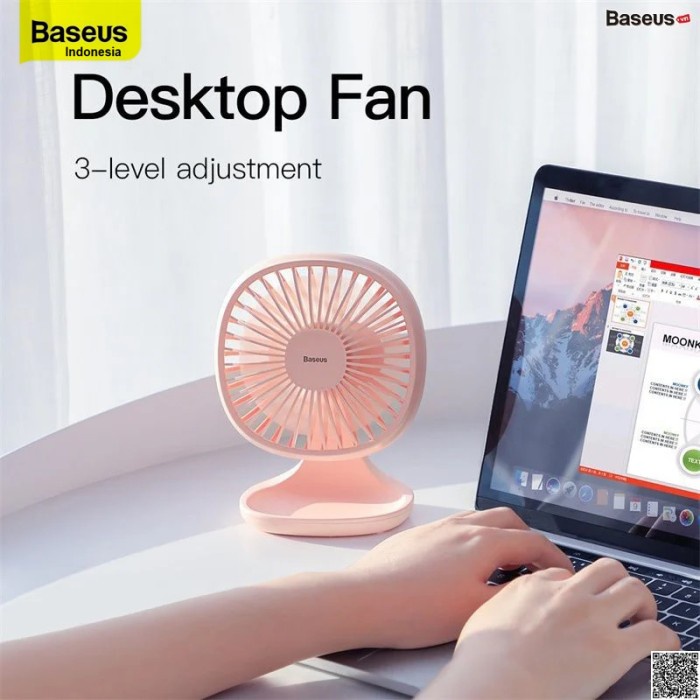 BAYAR DITEMPAT Baseus Kipas Angin Meja Mini Pudding Desk Fan Portable Shaped Cas Ori /KIPAS ANGIN